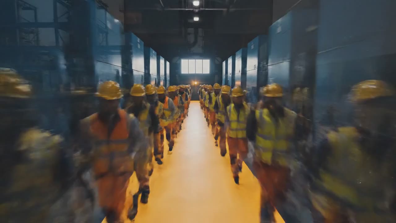 Instalación industrial con brigadas activas